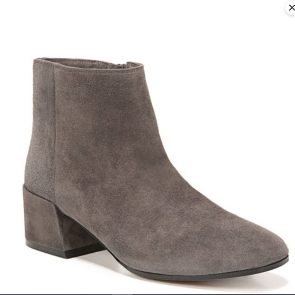 Vince Ostend Pewter Suede Booties 5.5
